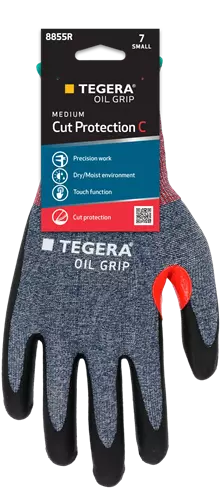 Guanti Da Lavoro Tegera 8804 Infinity - Rivestimento Completo In Nitrile, Resistenti A Calore, Grasso E Olio