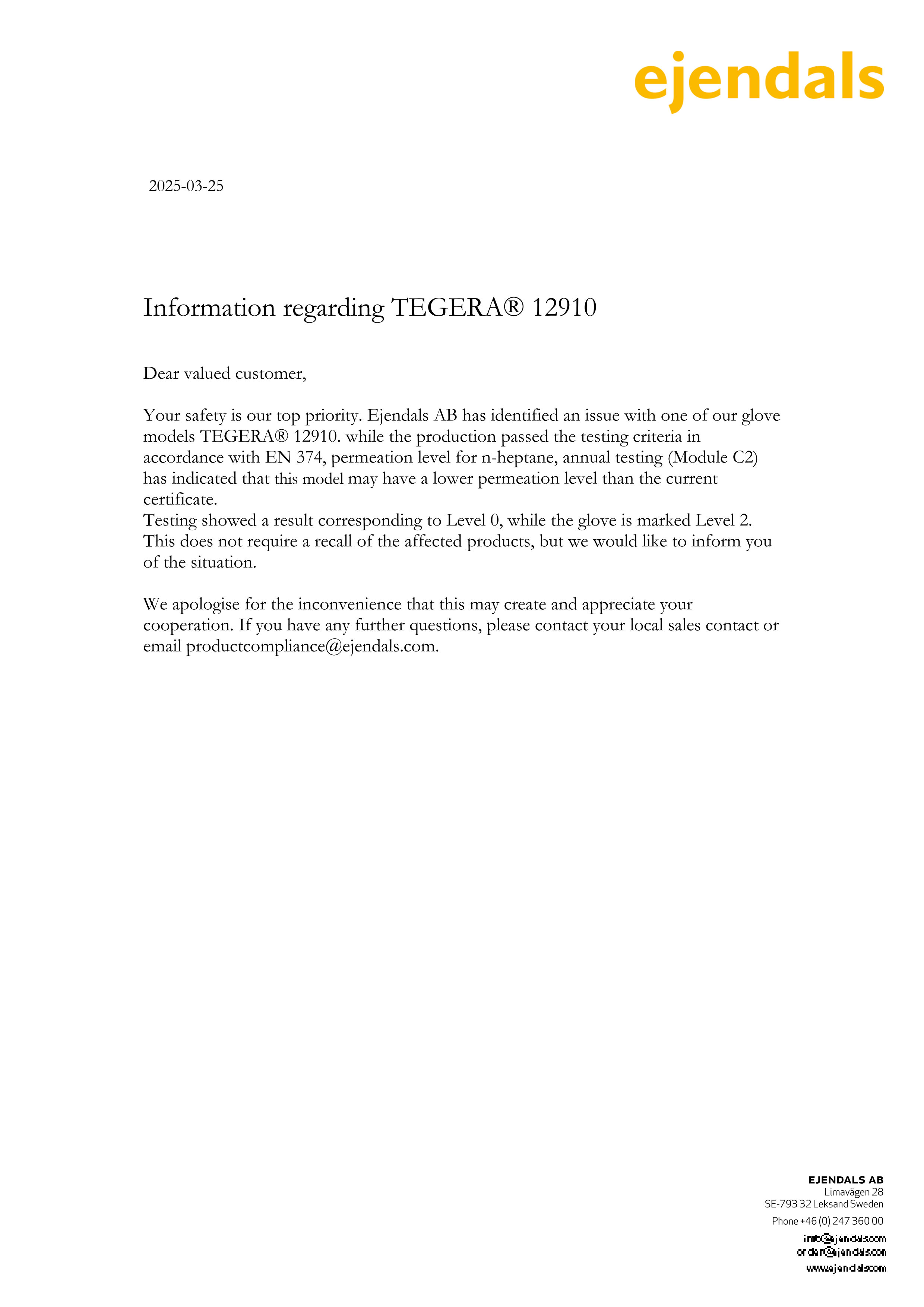 TEGERA 12910 Product Notice 2025-03-25.pdf