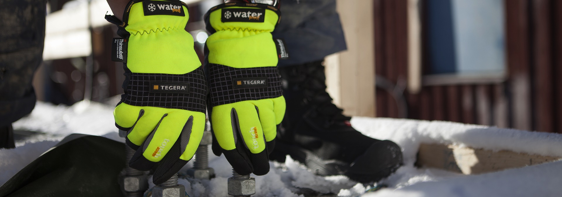 1 Pair Tegera 517 Warm Winter Fleece Lined Thermal Waterproof Gloves Size 6 XS 